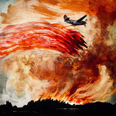 Aerial Firefighting Acrylic © 2018 Bill Russell