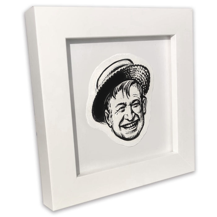 Will Rogers Portrait Illustration with frame © Bill Russell