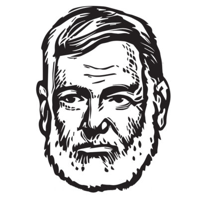 Ernest Hemingway illustration © Bill Russell