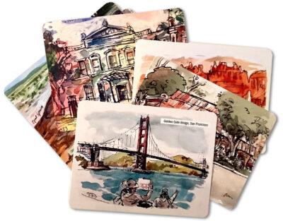 World Travel Postcard Set