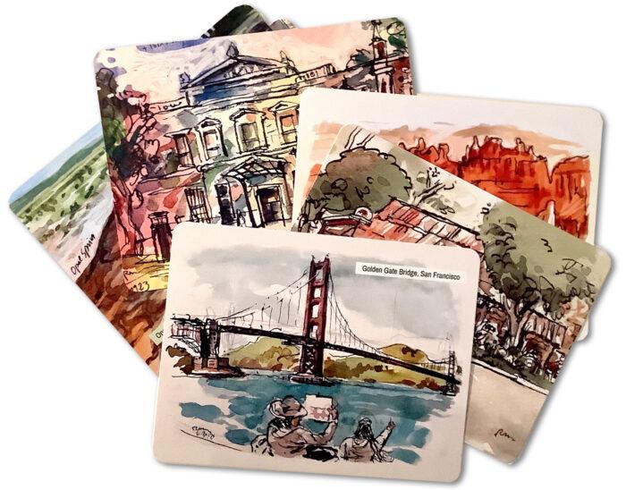 World Travel Postcard Set
